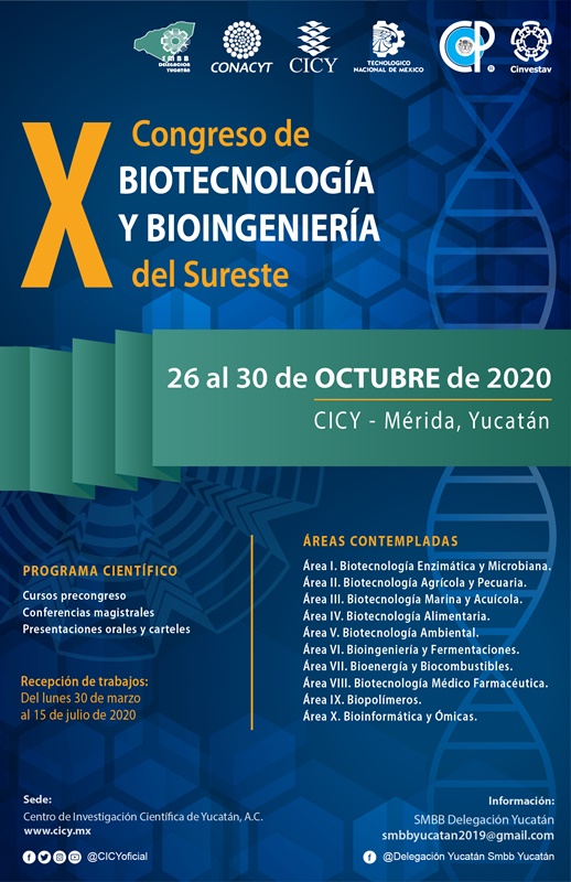  En octubre, X Congreso de Biotecnología y Bioingeniería del Sureste en el CICY