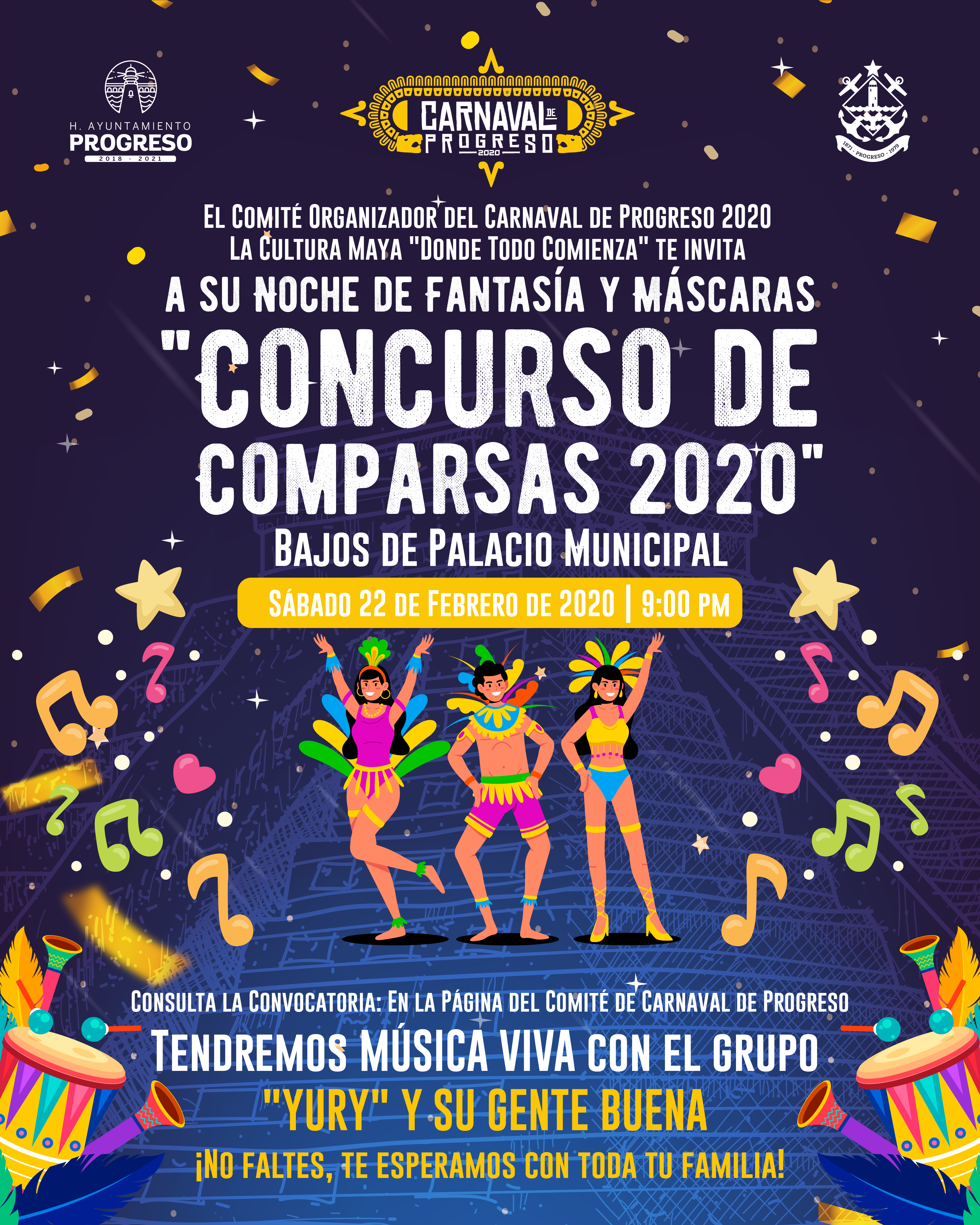 Continúa la fiesta al Rey Momo con paseo, concierto y concurso de comparsas este próximo sábado