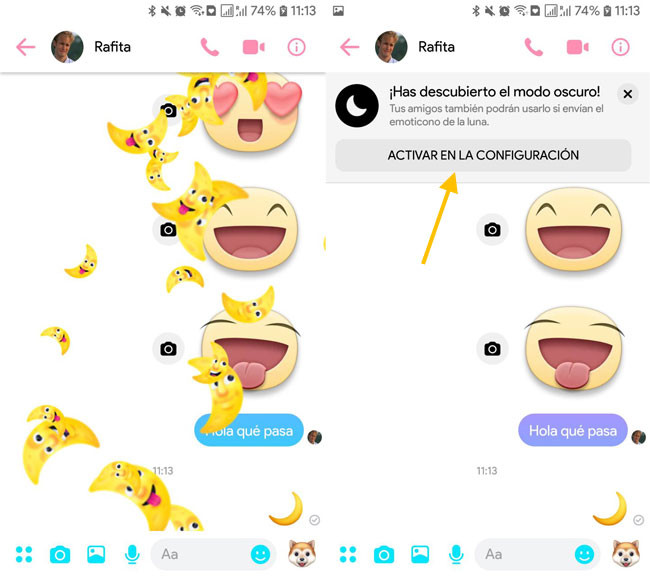 Cómo activar ya el modo oscuro de Facebook Messenger
