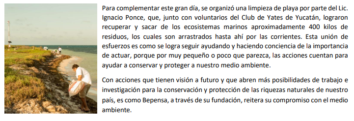 Fundación Bepensa refrenda su compromiso con la conservación y protección del Parque Nacional Arrecife Alacranes