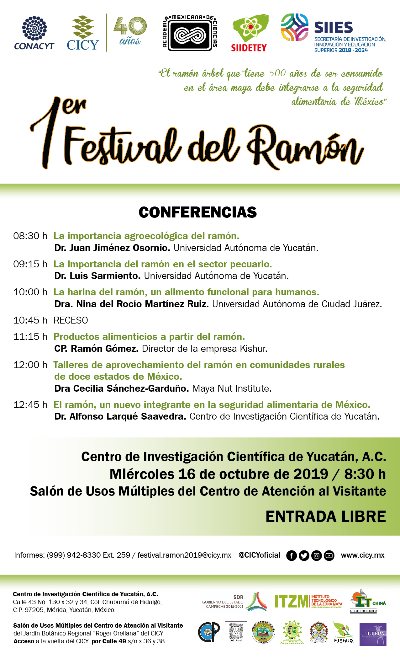 CICY anuncia “Primer Festival del ramón”