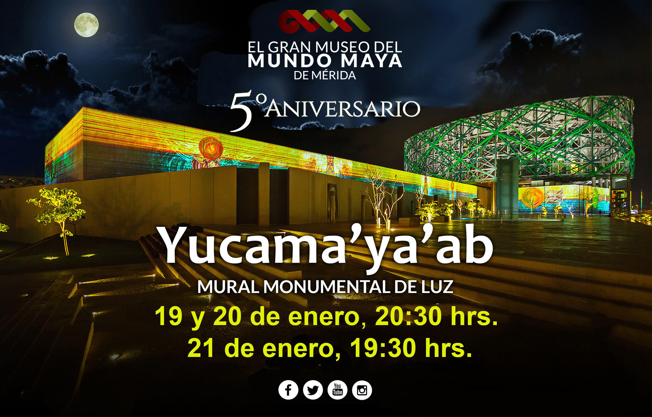 Celebran con gran éxito el 5o. Aniversario del Gran Museo del Mundo Maya de Mérida