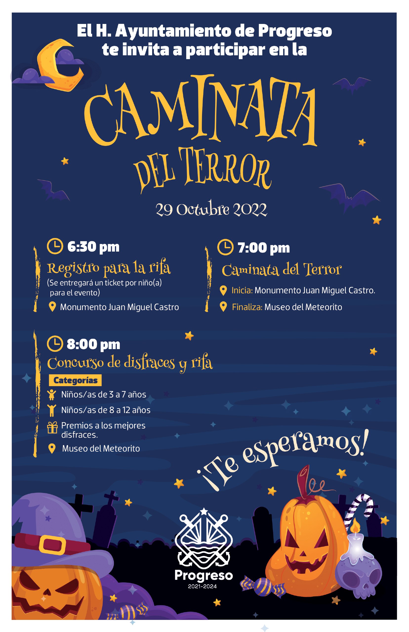 Ayuntamiento de Progreso invita a sus próximas actividades de Hanal Pixán y Halloween
