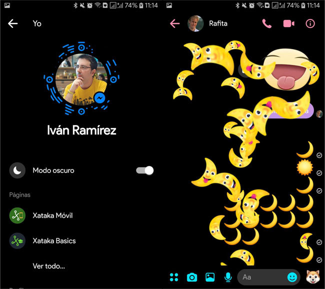 Cómo activar ya el modo oscuro de Facebook Messenger