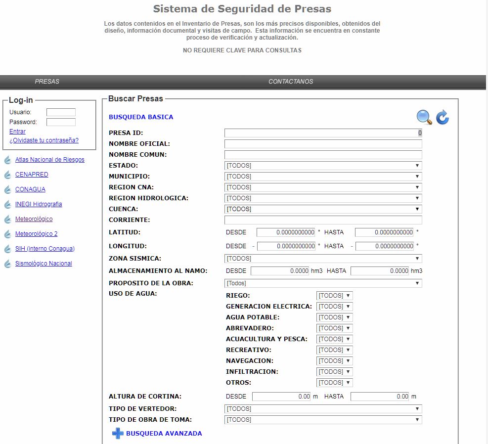 Publica Conagua en su portal de internet el sistema integral de seguridad de presas